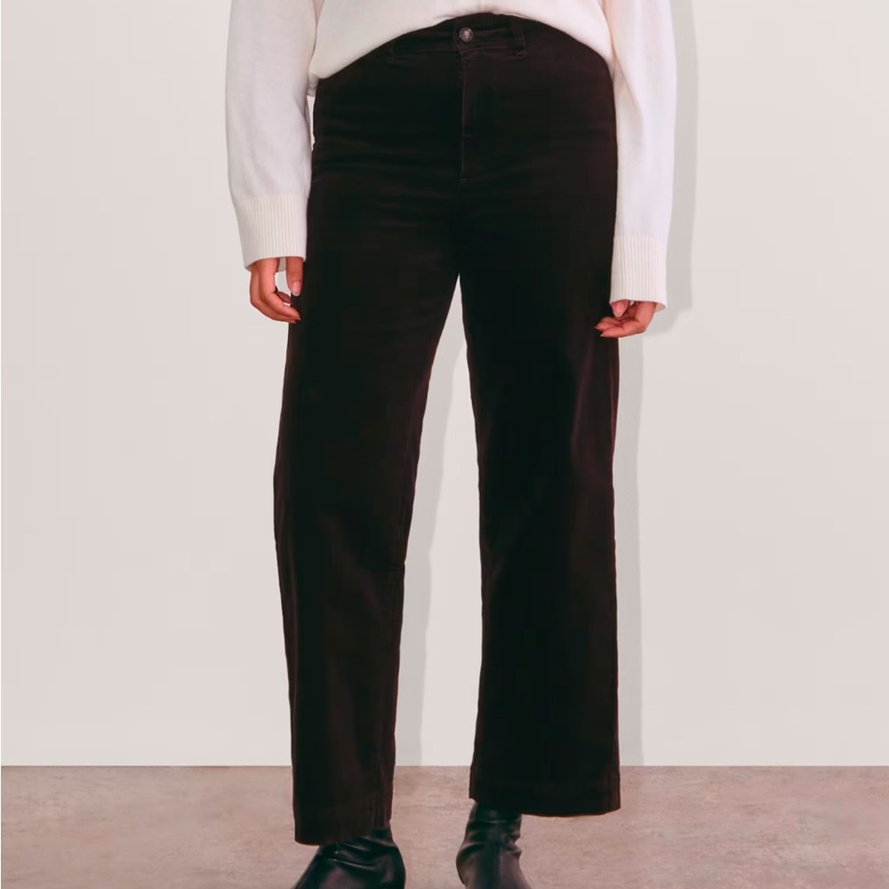 Everlane Sailor Pant in Corduroy, Black Size 2 NWT